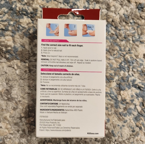 24 Piece Fake Nail Set Kiss Salon Fantasy Gel Ready to Wear Medium Brown NWT NIB - Picture 2 of 3